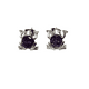 thumbnail image 1 of ARETES DE RANA ZIRCONIA MORADA DE PLATA, 1 of 4