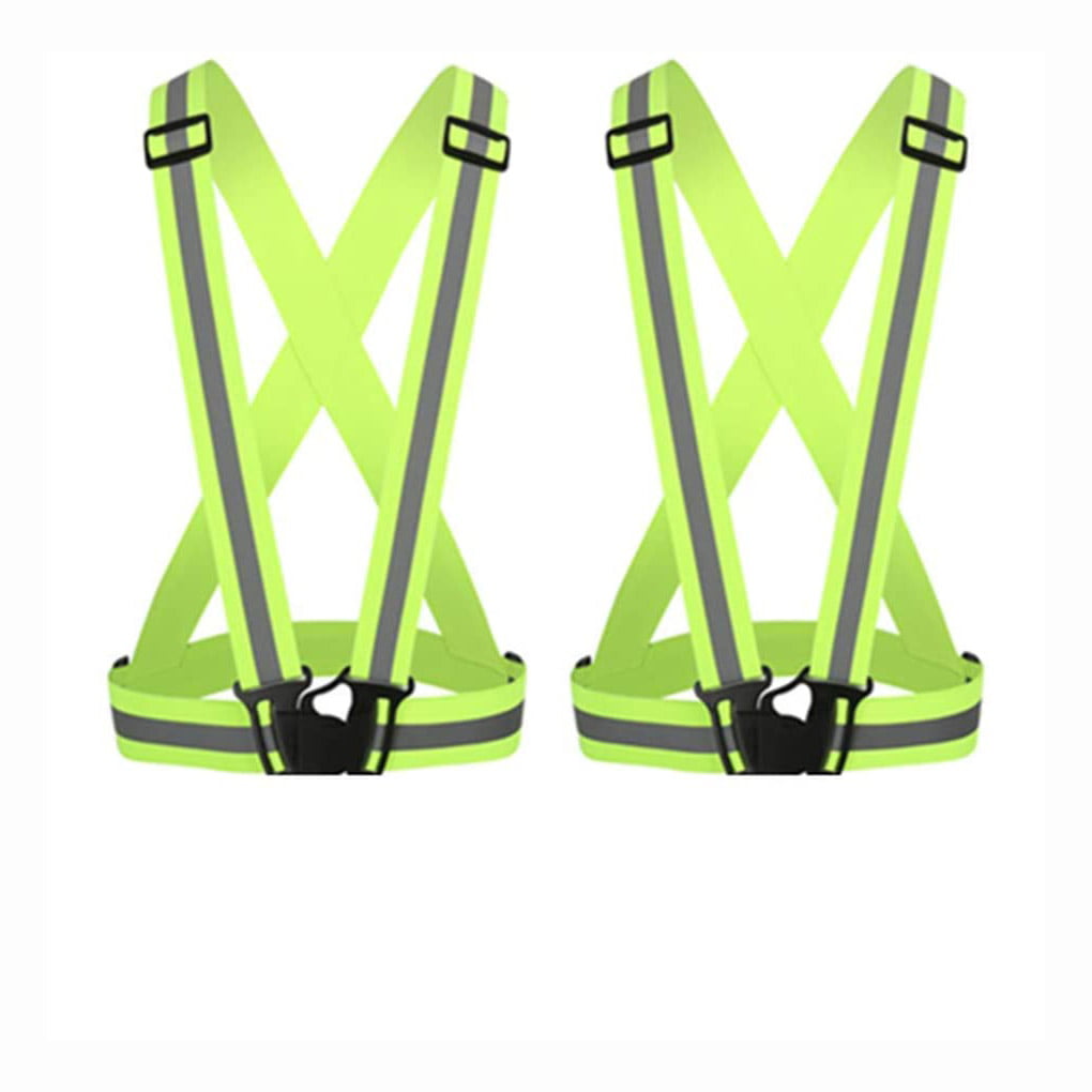 Green Safety Adjustable Security High Visibility Reflective Vest Night Running 