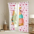 thumbnail image 3 of Castle Fairy Capybara Black Out Curtains,Pink Love Heart Curtains Pack of 2 (42x63 Each), 3 of 6