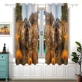 thumbnail image 2 of Dog Flowers Trees Grass Curtains Black Out Curtains for Sliding Glass Doors Bedroom Living Room Bathroom 2 Panels Set, 2 of 5