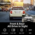 thumbnail image 3 of Dash Cam Front and Rear, Dash Camera for Cars 1080P Full HD Dual Dash Cam with G-Sensor, 3" IPS Screen in Car Camera Front and Rear Super Night Vision,140°Wide Angle Motion Detection Parking Monitor, 3 of 12