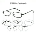 thumbnail image 3 of EYE ZOOM 3 Pack Compact Light Metal Portable Reading Glasses with Pocket Hard Case for Men and Women, Black, +3.00, 3 of 5
