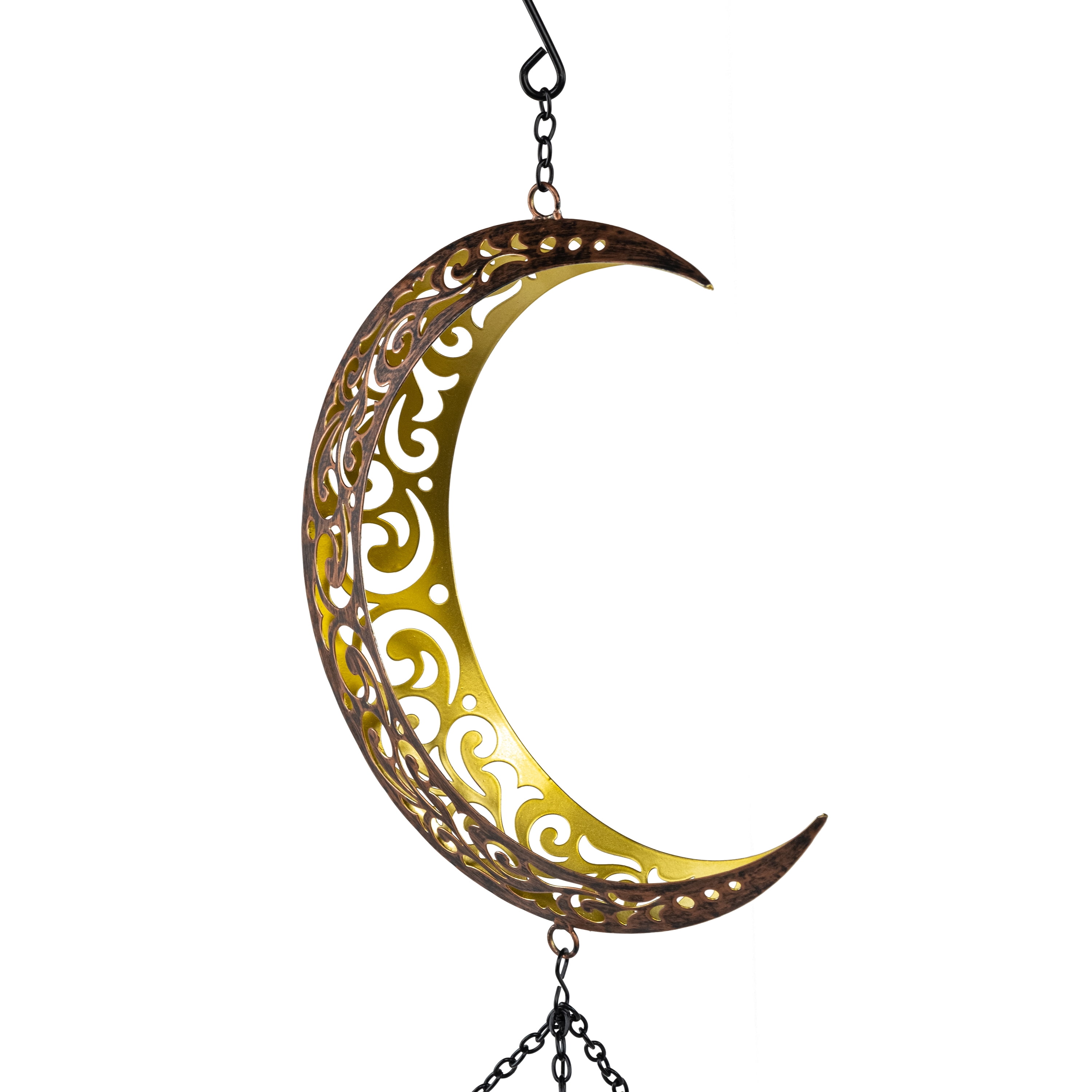 Mainstays Weather-Resistant Metal Crescent Moon Outdoor Wind Chime