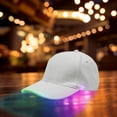 thumbnail image 5 of LiUMX LED Light Up Baseball Cap | Adjustable Glow Hat for Raves Festivals Parties | White or Black | Includes 1 Hat, 5 of 5