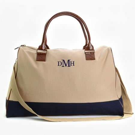 Embroidered Monogram Weekender Bag