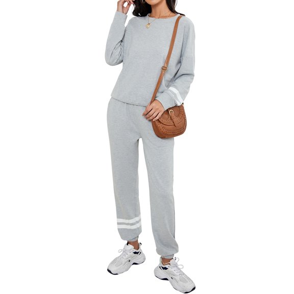 Joyshaper Sweatsuit for Women Long Sleeve Crewneck Pullover Tops Casual Sweatpants 2 Piece Tracksuit Lounge Sets Outfits