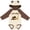 Natural & Brown w Ears, variant on Inktastic I Like Dirt Earthworm Boys or Girls Long Sleeve Baby Bodysuit