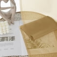 thumbnail image 2 of MKHILL 24 Inch Short Sheer Curtains 2 Panels, Light Filtering Voile Drapes for RV Camper Laundry Over Sink, Rod Pocket Small Window Panels, Each 42" W x 24" L, Gold, 2 of 9