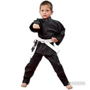 ProForce 6 oz. Karate Uniform (Elastic Drawstring) - 55/45 Blend - Black - 0000 (3'/30 lbs.)