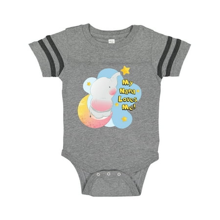 

Inktastic My Nana Loves Me Gift Baby Boy or Baby Girl Bodysuit