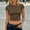 Coffee, variant on CYMMPU Women's Summer Casual Solid Color Crew Neck T-Shirt, Short Sleeve Relaxed Fit Everyday Top Yellow XXL