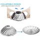 thumbnail image 1 of Cesta de vapor para verduras, cesta de vapor para verduras plegable con 4 patas de acero inoxidable de 14-23 cm de diámetro para cocinar verduras y alimentos o cesta de frutas 1 pieza ZefeiWu 8390615857048, 1 of 1