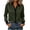 Army Green, variant on Womens Color Block Collared Shirt Button Down Long Sleeve Blouse Casual Office Curved Hem Tops
