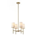 thumbnail image 3 of Better Homes & Gardens 4-Light Chandelier Burnished Brass, Fabric Shades with Bulbs, 3 of 7