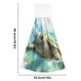 thumbnail image 3 of Wobogo Great Turtle Hand Towel Set of 2 Absorbent for Kitchen and Bathroom With Velcro Hanging Loop 18.2×14in, 3 of 7