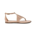 thumbnail image 2 of JOURNEE COLLECTION Womens Beige Laser Cut Half-Caged Design Cushioned Ankle Strap Niobi Round Toe Buckle Thong Sandals Shoes 8, 2 of 4