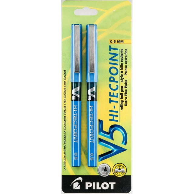 Pilot V5 Roller Ball Pens 2 pack - Blue
