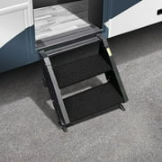 Prestofit 2-0500 Entry Step Rug Fits MORryde 2 Step 17-1/2"W Black 2 Piece