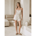thumbnail image 3 of QSAWXQZ Women's Satin Silk Sleep Shorts Floral Lace Trim Lounge Slip Bottoms Beige M, 3 of 10