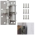 thumbnail image 1 of HUGFEGWE Charnière de Positionnement Multifonctionnelle à Ressort, Charnières de Porte Automatiques Auto-Fermantes, Charnières de Porte Réglables avec 9 Vis pour Meubles d'Armoire. (Argent) CJB91-121149, 1 of 7