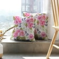 thumbnail image 6 of LALILO Throw Pillow Covers Colorful Elegance Color Peony Green Cushion Cover 18" x 18", 2 Pack, 6 of 6