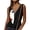 Black#2, variant on LEBONYARD Womens Tank Tops 50% off specials,womens blouses up to 50% off,Women's Ladies V Neck Zipper Tops Casual Printing T-Shirt Sleeveless Blouse Vest Blue XL