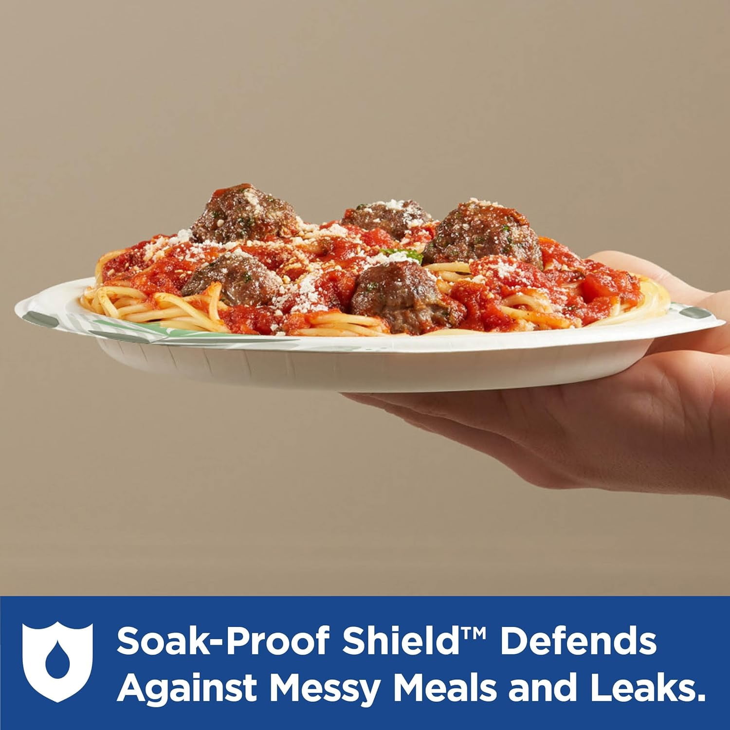 8.5" Medium-Weight Paper Plates by GP PRO (), Pathways, UX9WS, 500 Count (125 Plates Per Pack, 4 Packs Per Case)