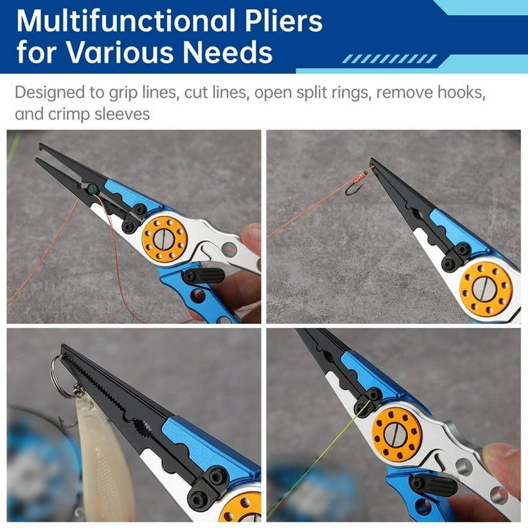 HAUSHOF Fishing Pliers Scissors Line Cutter/Hook Remover/Fish Gripper Tool  Sets