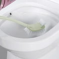 thumbnail image 5 of Toilet Brush Double Sided Clean Brush with Curved Long Holder Simple Cleaning Tool for Home Bathroom Toilet (Green), 5 of 6