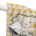 thumbnail image 4 of Sunflowers Swag Valances for Windows 2 Pack, Kitchen Window Curtains 36 Inch Length, Yellow Floral Botanical Checkered Rustic Privacy Swag Curtains for Living Room/Bathroom with Rod Pocket 36"x36", 4 of 8