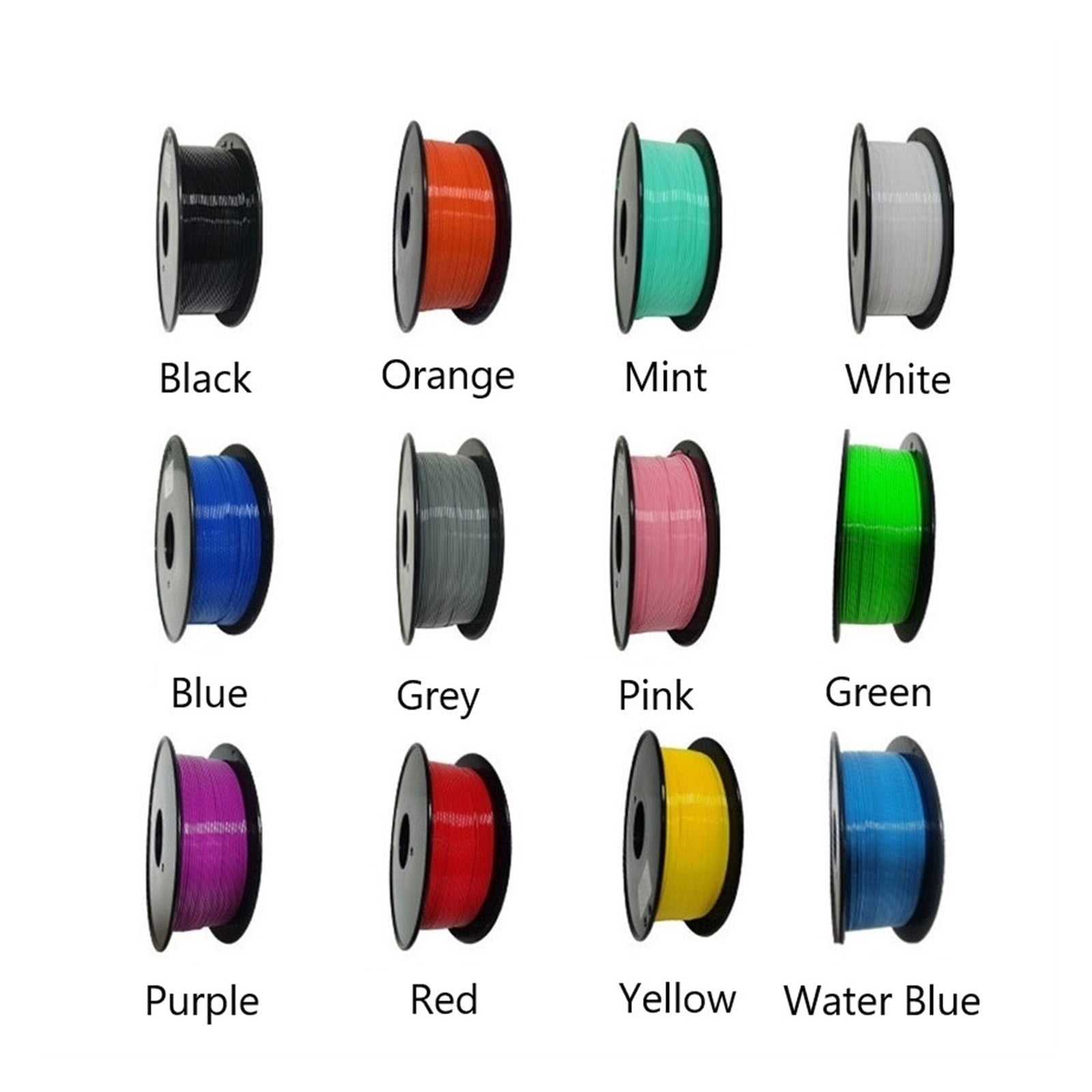 White PETG Filament, 1.75mm +/-0.02mm for Most 3D Printer & 3D Pen, Solid Yarn 3D Printer Accessory, 1KG Neatly Wound