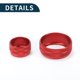 thumbnail image 5 of Cubierta de perilla de medios AC, trim interior para BMW 1 2 3 3GT 4 Series F20 F22 F30, aleación de aluminio, roja, 3 piezas, 5 of 6