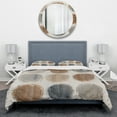 thumbnail image 2 of Designart 'Geometric Circle Natural Balance II' Geometric Duvet Cover Set, 2 of 4