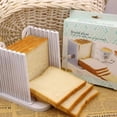 thumbnail image 5 of Bread Toast Slicer Bagel Loaf Slicer Sandwich Maker Toast Slicing Machine Folding and Adjustable Thicknesses Bread Cutter-White, 5 of 5