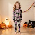 thumbnail image 2 of Gerichy Halloween Pajamas Kids Pjs Set Toddler Baby Girl Cotton Long Sleeve Crewneck Tops Matching Sleepwear 2T-9T, 2 of 7