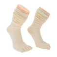 thumbnail image 5 of Unique Bargains 1 Pair Five Toe Socks Soft Warmth Socks for Women Oatmeal, 5 of 6