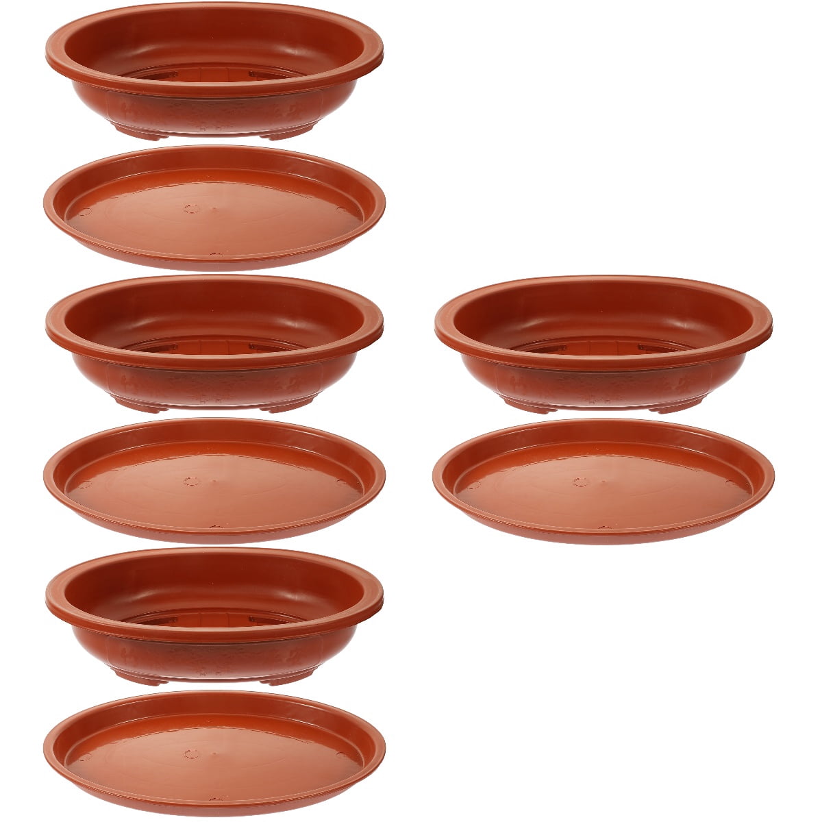 Raindrops 4-Pack Large Capacity Plastic Garden Bonsai Pots for Indoor Outdoor Gardening and Household Use