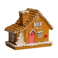 thumbnail image 2 of Lighted Miniature Christmas Gingerbread Pastel House Figurine, LED Light Up Village Cottage Tabletop Desk Decor, Festive Winter Home Decor, Xmas Party Decor, Birthday Christmas Gifts for Boys Girls, 2 of 8