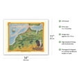 thumbnail image 2 of Morocco (Maroc) - National Bank for Trade and Industry BNCI - Africa (Afrique) - Vintage Pictorial Map c.1930s - Fine Art Matte Paper Print (Unframed) 11x14in, 2 of 4