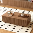 thumbnail image 6 of NessCarsti 51.1" Mid-Century Modern Lift Top Coffee Table, Walnut Rectangular Center Table with Hidden Storage & Drawers, for Living Room, Apartment, Office, 6 of 6