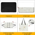thumbnail image 4 of Black And White Ink Flower Picnic Blanket Waterproof Outdoor Beach Blanket Hand-held Pad Suitable for Travel, Camping, Beach, Family Gatherings, 4 of 8