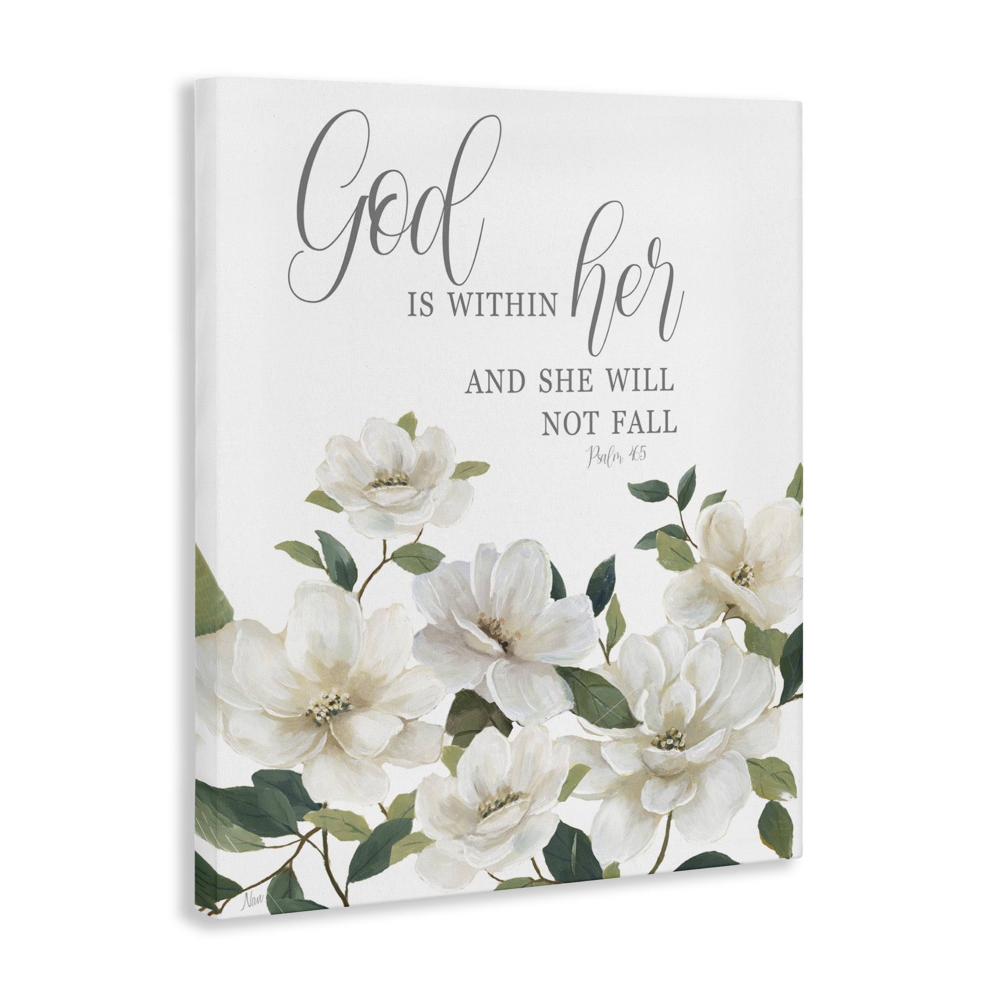 Stupell Industries God Is Within Her Canvas Wall Art, design by Nan