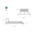 thumbnail image 3 of Base de cama King Size Nooz Natural Tejida con cabecera, 3 of 6