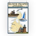 thumbnail image 3 of Block Island, Rhode Island, Nautical Chart (16x24 Giclee Gallery Art Print, Vivid Textured Wall Decor), 3 of 3
