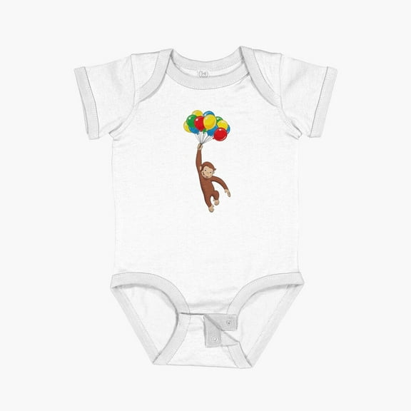 Bella Canvas Curious George Short Sleeve Baby One-Piece Newborn Gender Neutral Outfit, Baby Boy Or Girl Bodysuit, Birrthday Gifts