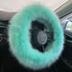thumbnail image 2 of Funda de volante esponjosa y colorida (verde) para mujer, funda de volante difusa, decoración de coche de piel cálida de invierno, accesorios de coche peludos de moda, universal, 14,96 pulgadas, 2 of 5