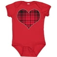thumbnail image 3 of Inktastic Red Plaid Heart Boys or Girls Baby Bodysuit, 3 of 5