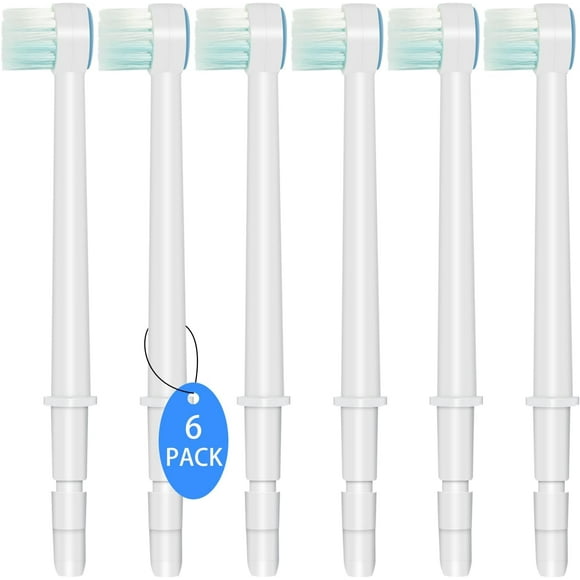 Replacement Tips for Waterpik Water Flosser,Replacement Classic Jet Tips Compatible with Waterpik Oral Irrigator,Replacement Brush Heads for Waterpik (AquaFlosser 6 Tips)