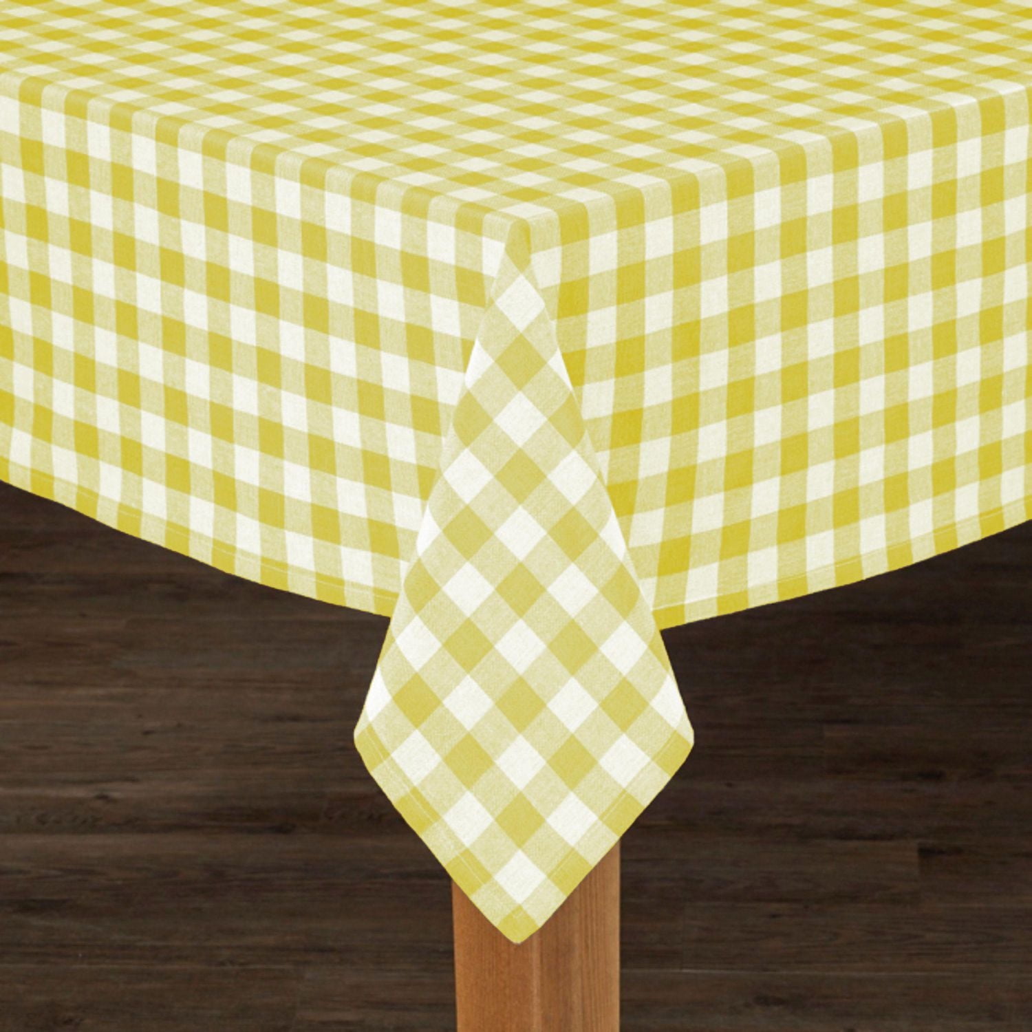 Fabstyles Country Check Tablecloth Farmhouse Decor For Indoor/Outdoor Use, Picnics, BBQ’s, Potlucks, Summer Events, Living and Dining Room, Sizes: 54" x 72" - 60" 120"