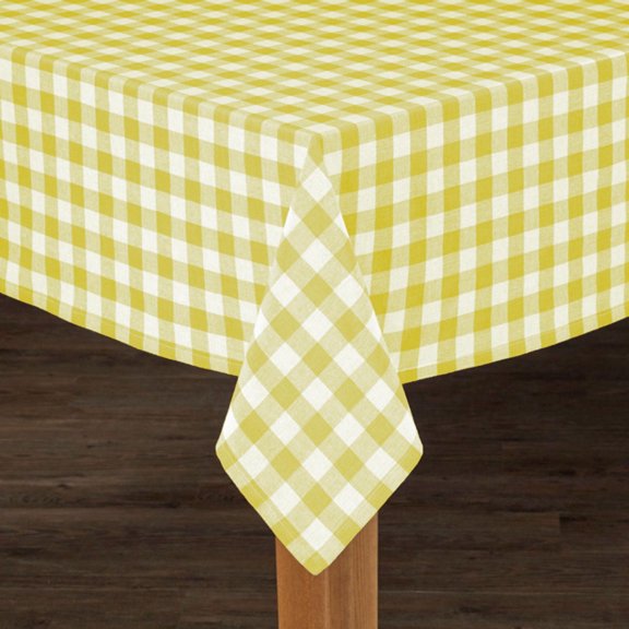 Fabstyles Country Check Tablecloth Farmhouse Decor For Indoor/Outdoor Use, Picnics, BBQ’s, Potlucks, Summer Events, Living and Dining Room